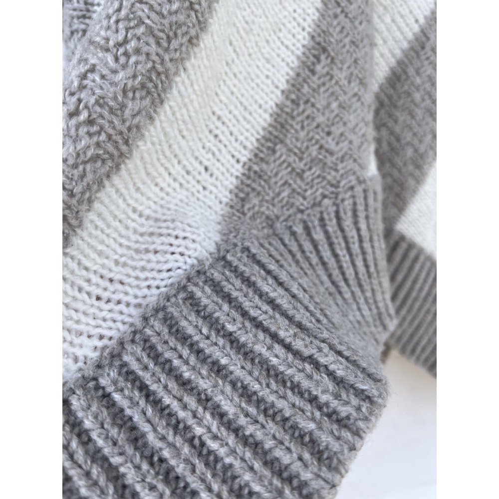 Old Navy Wool Blend Striped Cowl Neck Sweater Poncho size M/L | Cozy Knit - Picture 5 of 16